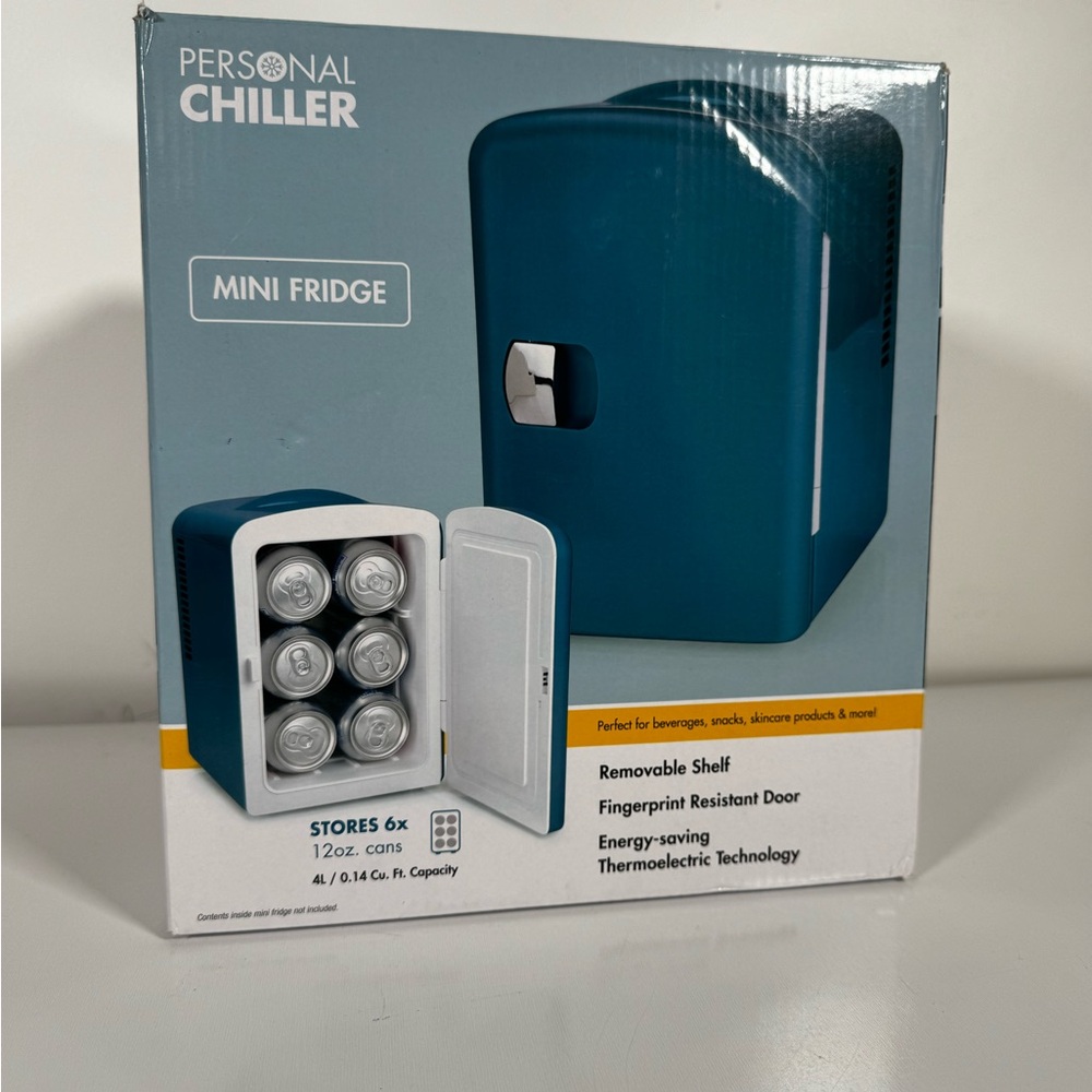 Mini Fridge - Personal Chiller Blue